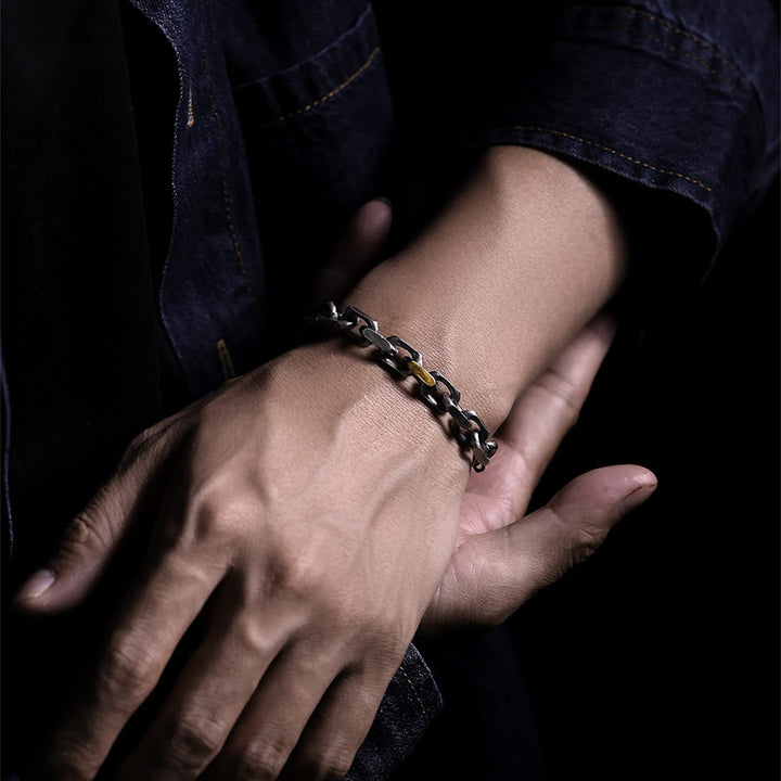 WorldNorse Handcrafted 925 Silver Forge Link Bracelet - image 6