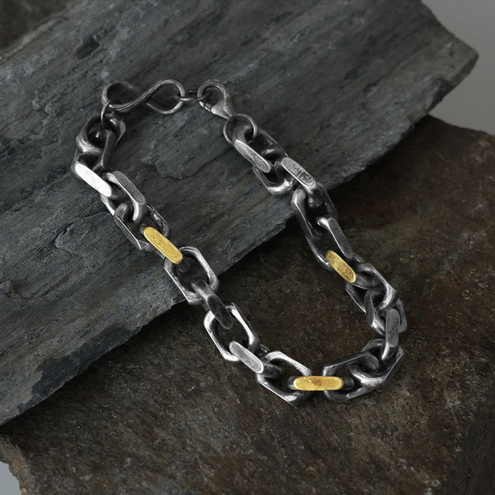 WorldNorse Handcrafted 925 Silver Forge Link Bracelet - image 3