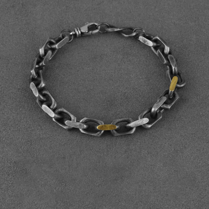 WorldNorse Handcrafted 925 Silver Forge Link Bracelet - image 5