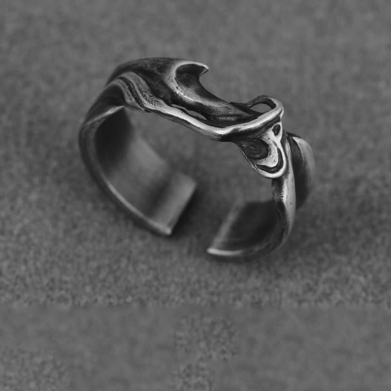 WorldNorse Handcrafted 999 Silver Blaze Texture Ring - image 5