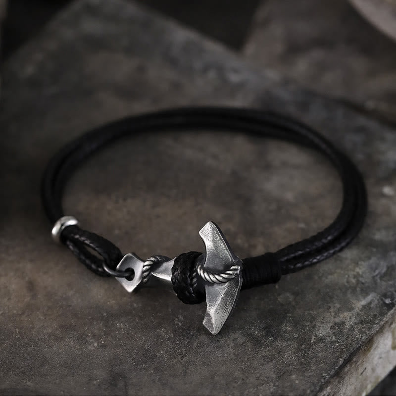 WorldNorse Handcrafted 999 Silver Anchor Braided Bracelet - image 3