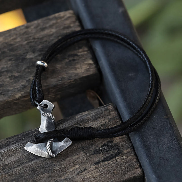 WorldNorse Handcrafted 999 Silver Anchor Braided Bracelet - image 2