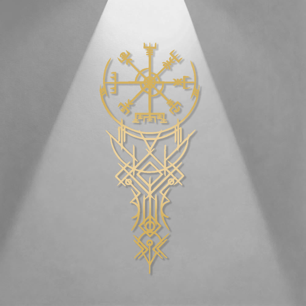 WorldNorse Viking Vegvisir Compass Totem Metal Wall Decor - image 7