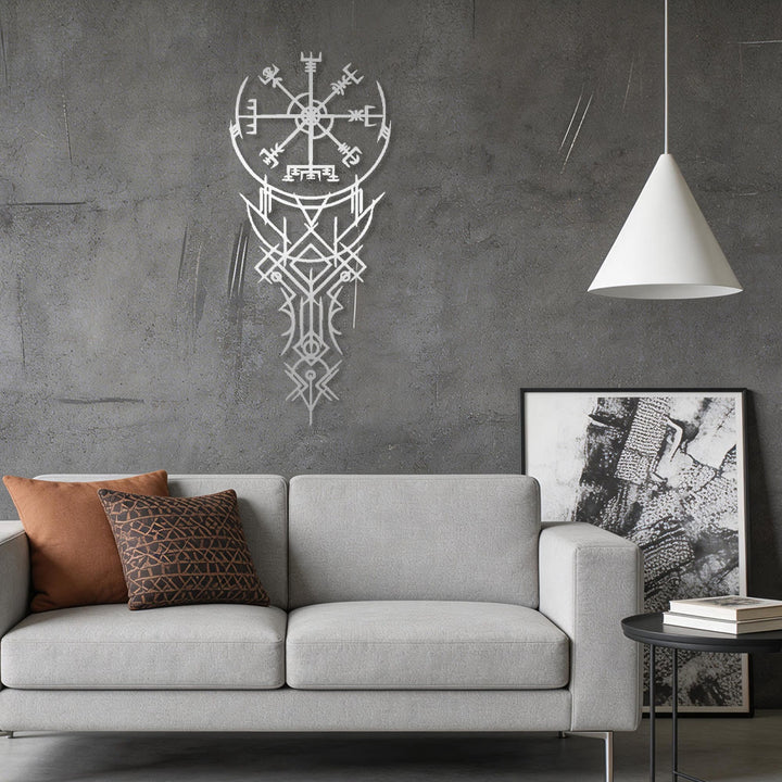 WorldNorse Viking Vegvisir Compass Totem Metal Wall Decor - image 14