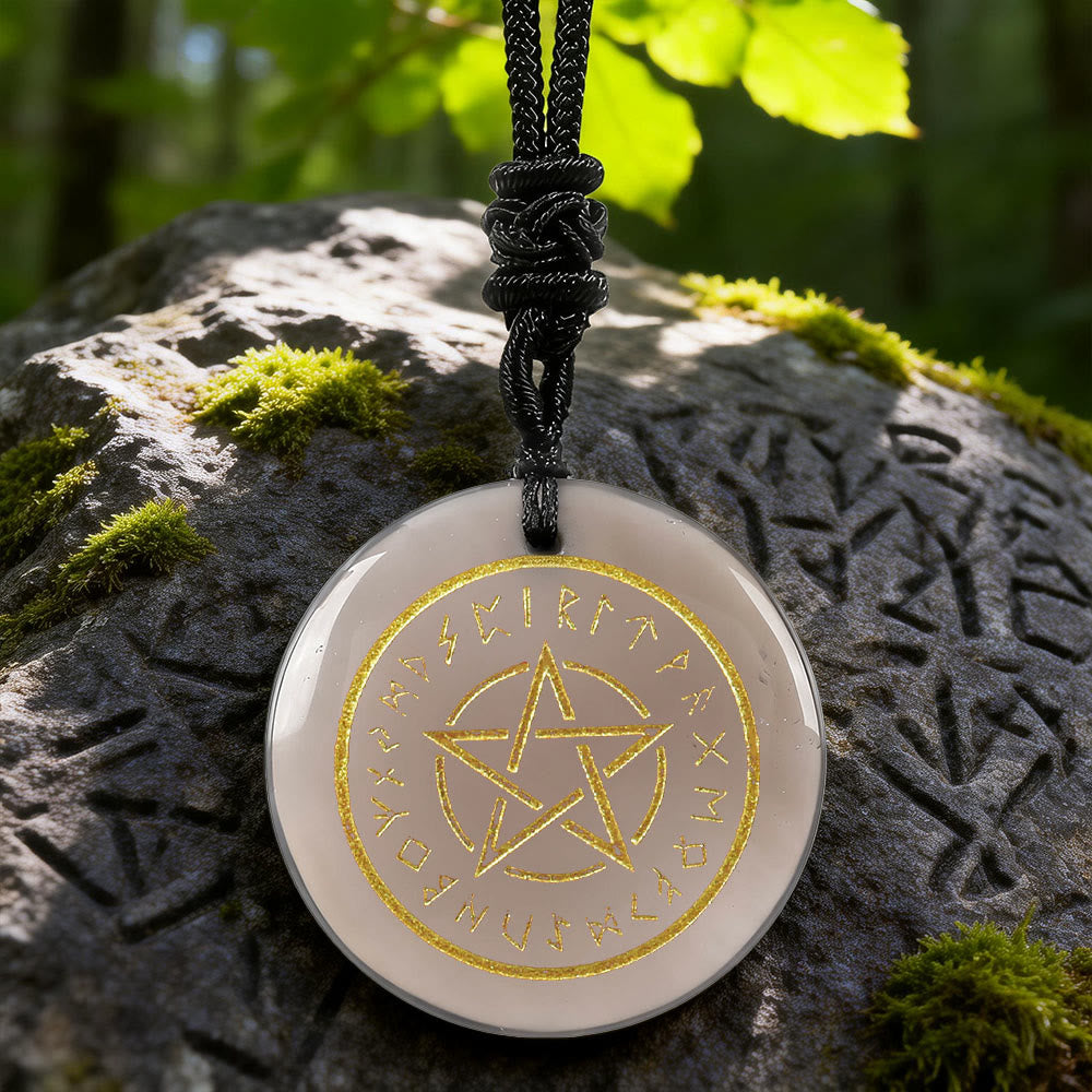 Advanced Warding Rune WorldNorse Pentacle Rune Warding Crystal Necklace – uk.worldnorse
