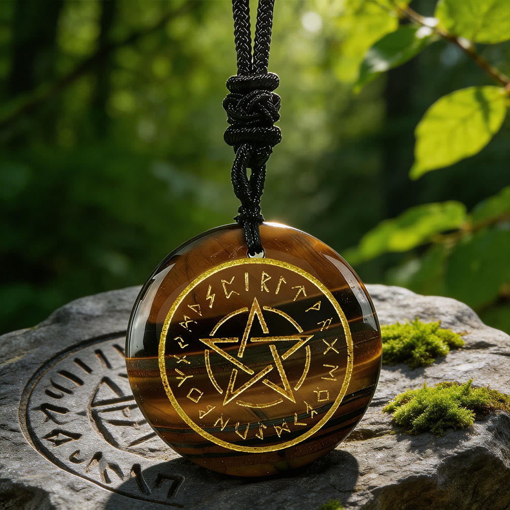 Advanced Warding Rune WorldNorse Pentacle Rune Warding Crystal Necklace – uk.worldnorse