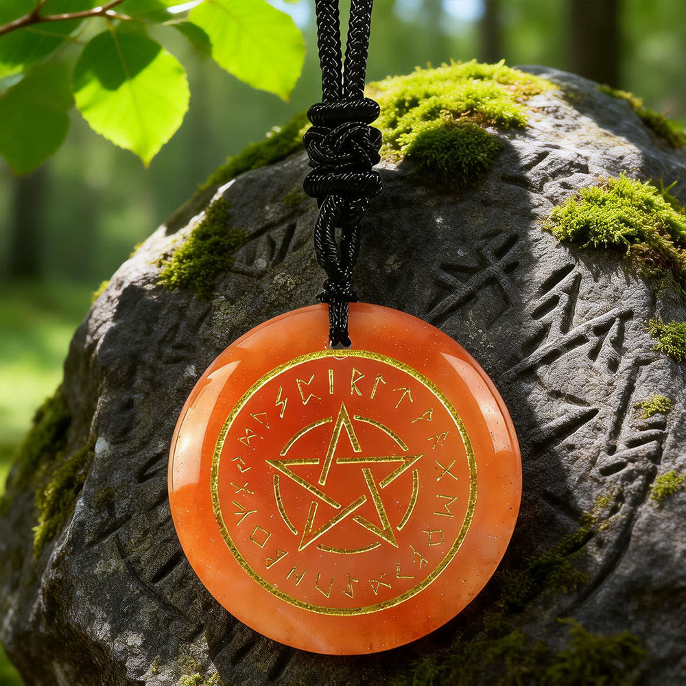 Advanced Warding Rune WorldNorse Pentacle Rune Warding Crystal Necklace – uk.worldnorse