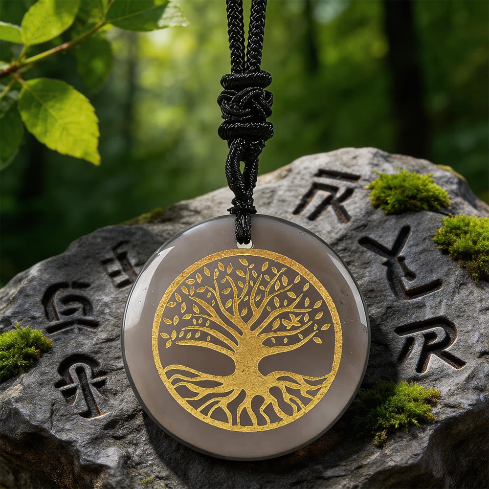 WorldNorse Yggdrasil Life Root Crystal Necklace - Clear Agate - image 10