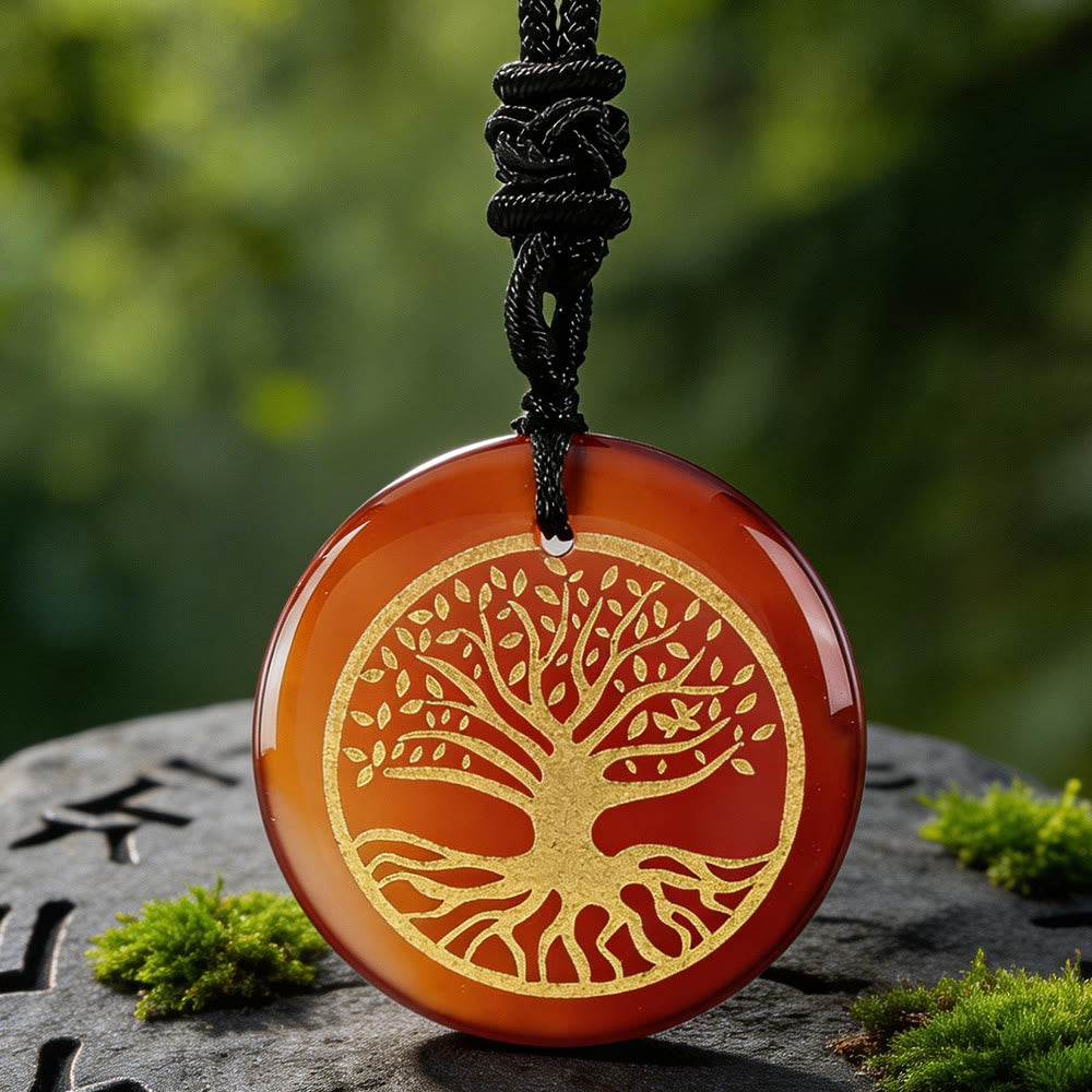 WorldNorse Yggdrasil Life Root Crystal Necklace - Red Agate - image 8