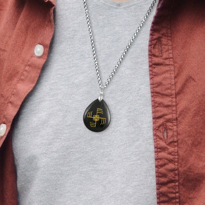 WorldNorse Ginfaxi Victory Rune Crystal Necklace - image 2