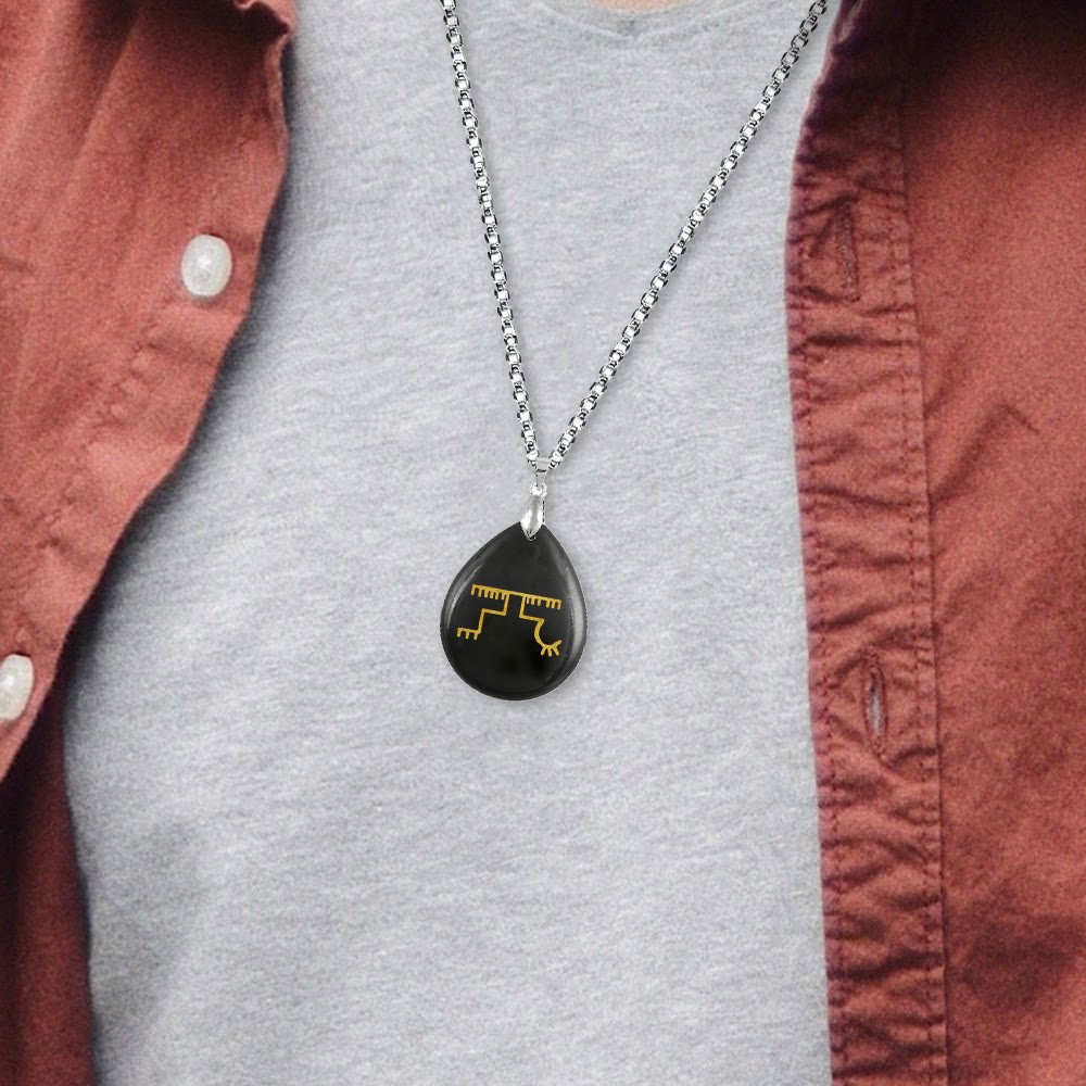 WorldNorse Gapaldur Steadfast Rune Crystal Necklace - image 1