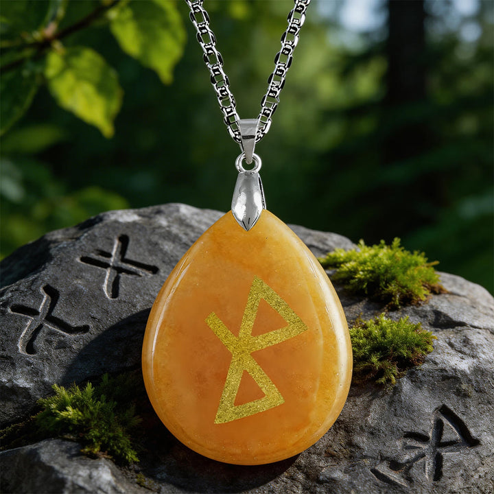 WorldNorse Healing Harmony Rune Crystal Necklace - Red Aventurine - image 3