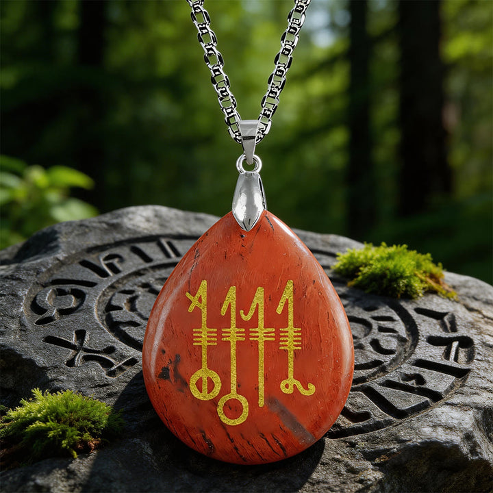WorldNorse Svefnthorn Sleep Ward Crystal Necklace - Red Jasper - image 9