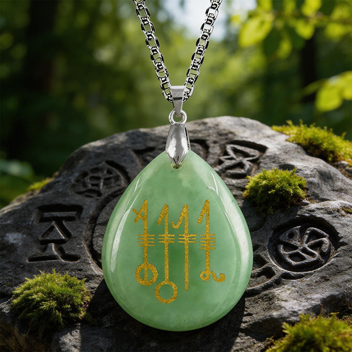 WorldNorse Svefnthorn Sleep Ward Crystal Necklace - Green Aventurine - image 6