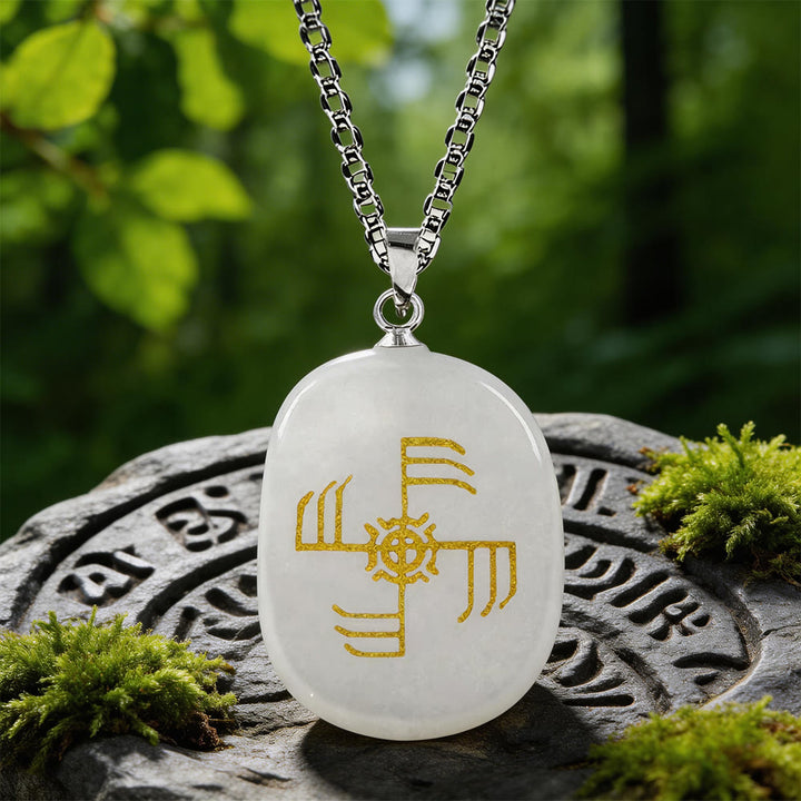 WorldNorse Ginfaxi Warrior Strength Crystal Necklace - Clear Quartz - image 7