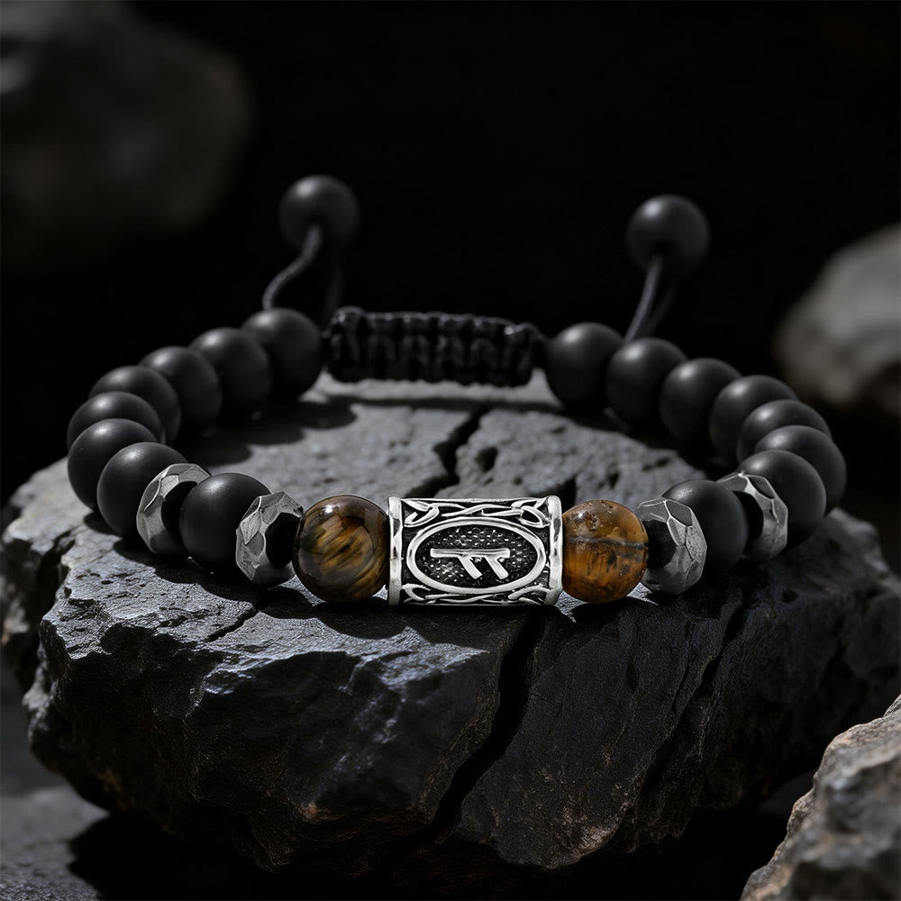 WorldNorse Viking Runes Strength Crystal Beaded Bracelet - Tiger's Eye - image 16