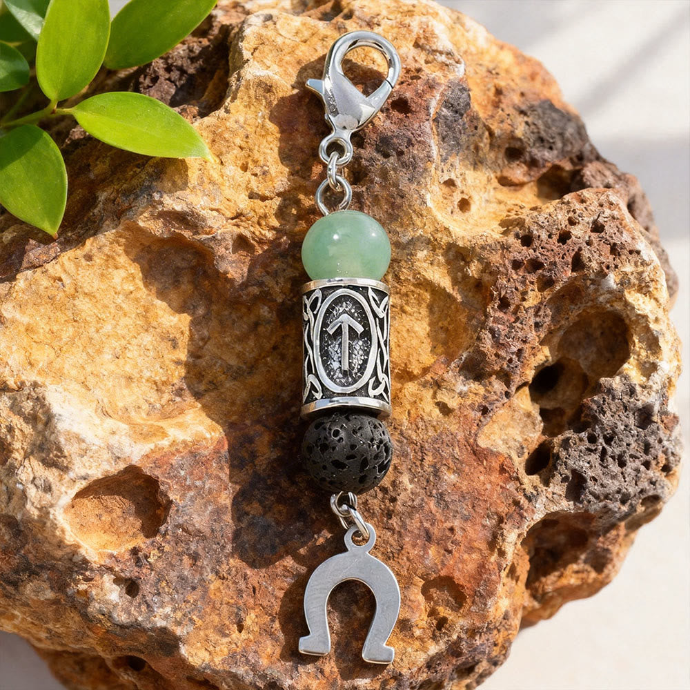 WorldNorse Nordic Rune Talisman Bead Keychain - V - image 22