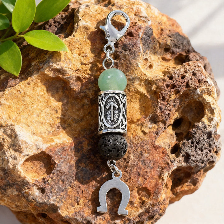 WorldNorse Nordic Rune Talisman Bead Keychain - V - image 22
