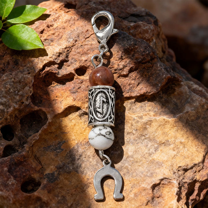 WorldNorse Nordic Rune Talisman Bead Keychain - X - image 24