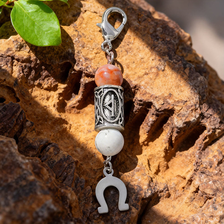 WorldNorse Nordic Rune Talisman Bead Keychain - R - image 18