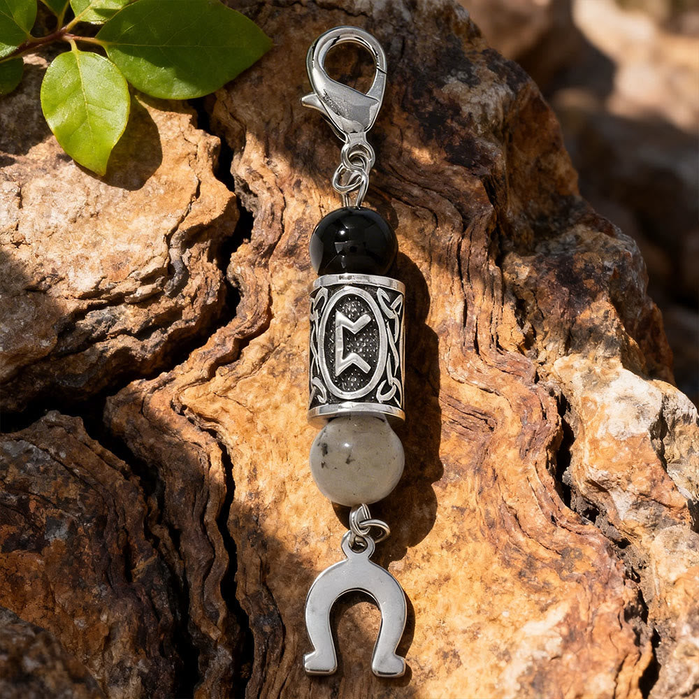 WorldNorse Nordic Rune Talisman Bead Keychain - Q - image 17