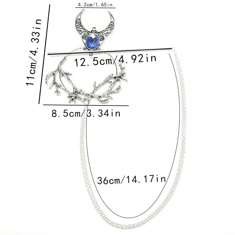 WorldNorse Crescent Thorn Branch Gem Hairpin - image 9