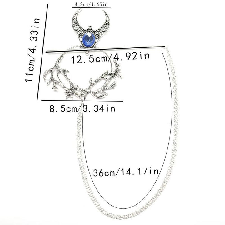 WorldNorse Crescent Thorn Branch Gem Hairpin - image 9