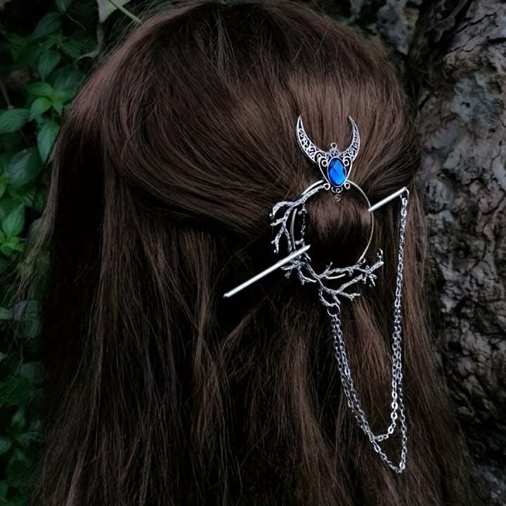 WorldNorse Crescent Thorn Branch Gem Hairpin - image 8