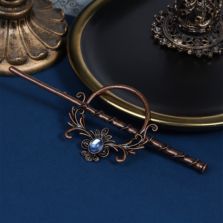 WorldNorse Forged Filigree Moonstone Hairpin - image 1