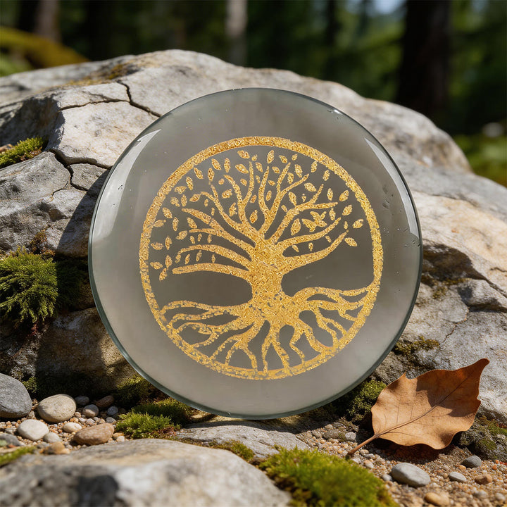 WorldNorse Tree of Life Protection Engraved Crystal Decor - Clear Agate - image 11