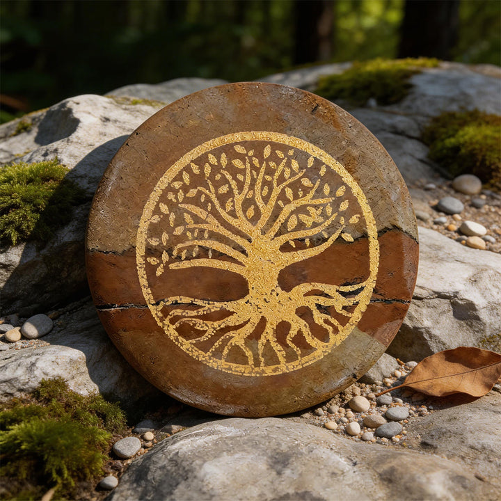 WorldNorse Tree of Life Protection Engraved Crystal Decor - Picture Jasper - image 12