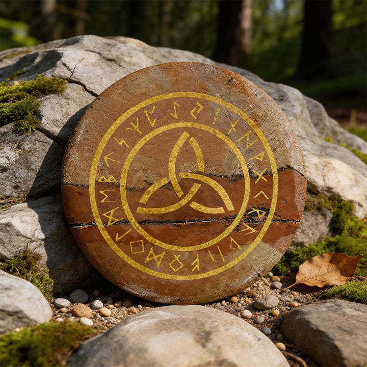 WorldNorse Triquetra Eternal Life Rune Crystal Decor - Picture Jasper - image 12