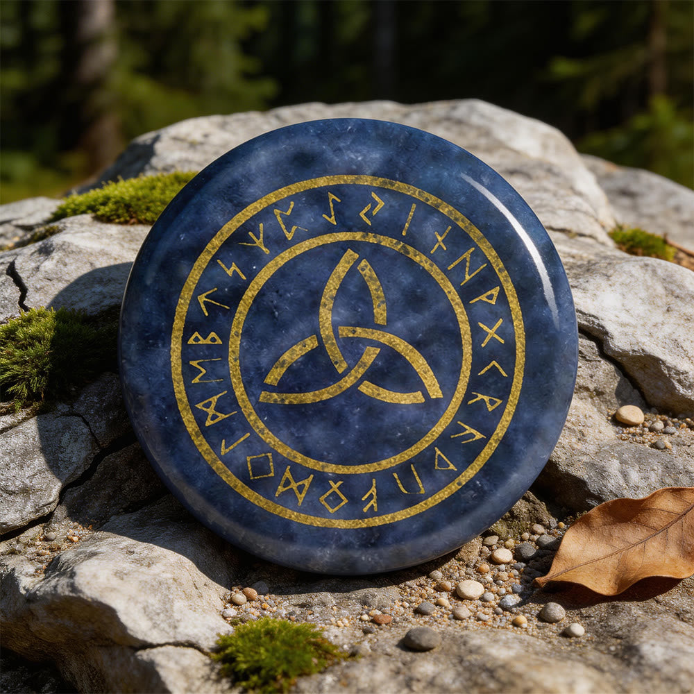 WorldNorse Triquetra Eternal Life Rune Crystal Decor - Blue Sodalite - image 16