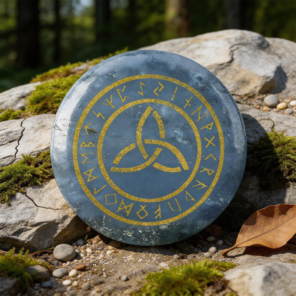 WorldNorse Triquetra Eternal Life Rune Crystal Decor - Blue Aventurine - image 14