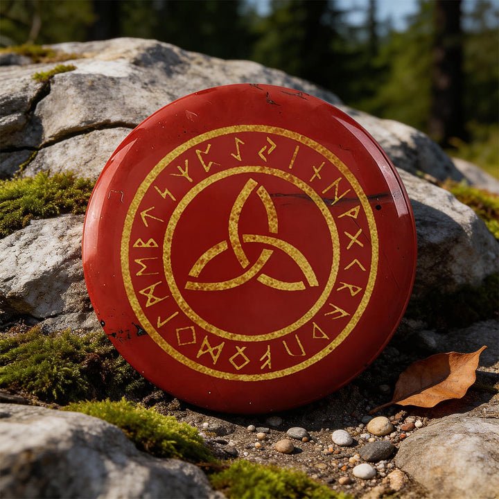 WorldNorse Triquetra Eternal Life Rune Crystal Decor - Red Jasper - image 7
