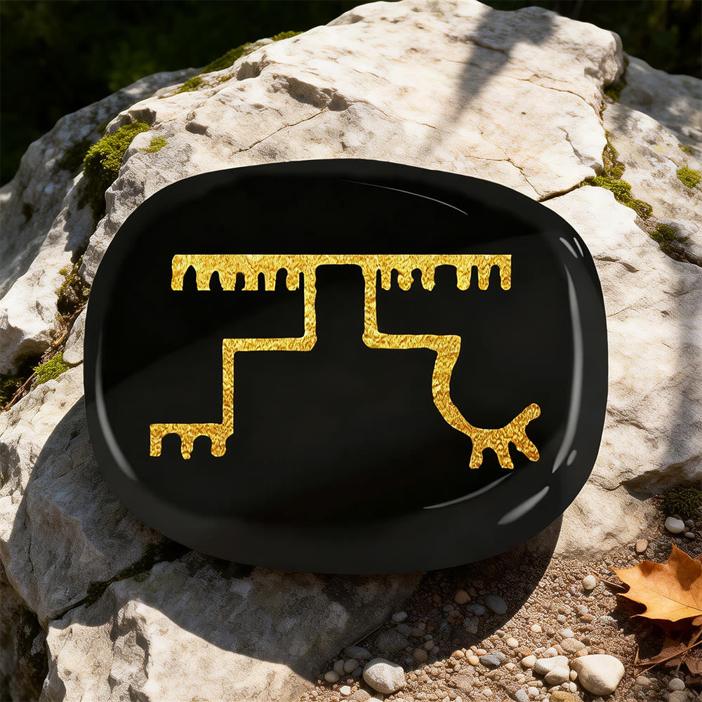 WorldNorse Gapaldur Resilient Triumph Rune Crystal Decor - Black Obsidian - image 7