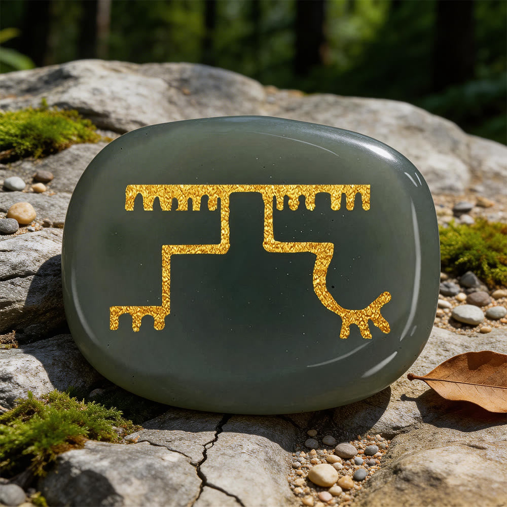WorldNorse Gapaldur Resilient Triumph Rune Crystal Decor - India Agate - image 15