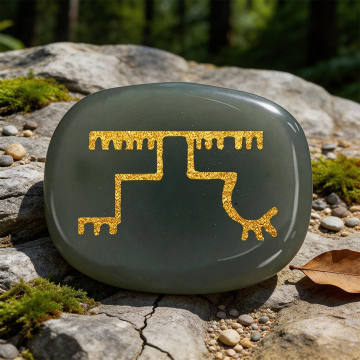 WorldNorse Gapaldur Resilient Triumph Rune Crystal Decor - India Agate - image 15