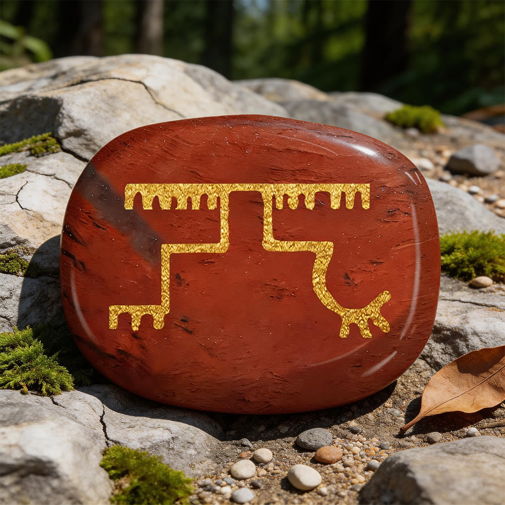 WorldNorse Gapaldur Resilient Triumph Rune Crystal Decor - Red Jasper - image 3