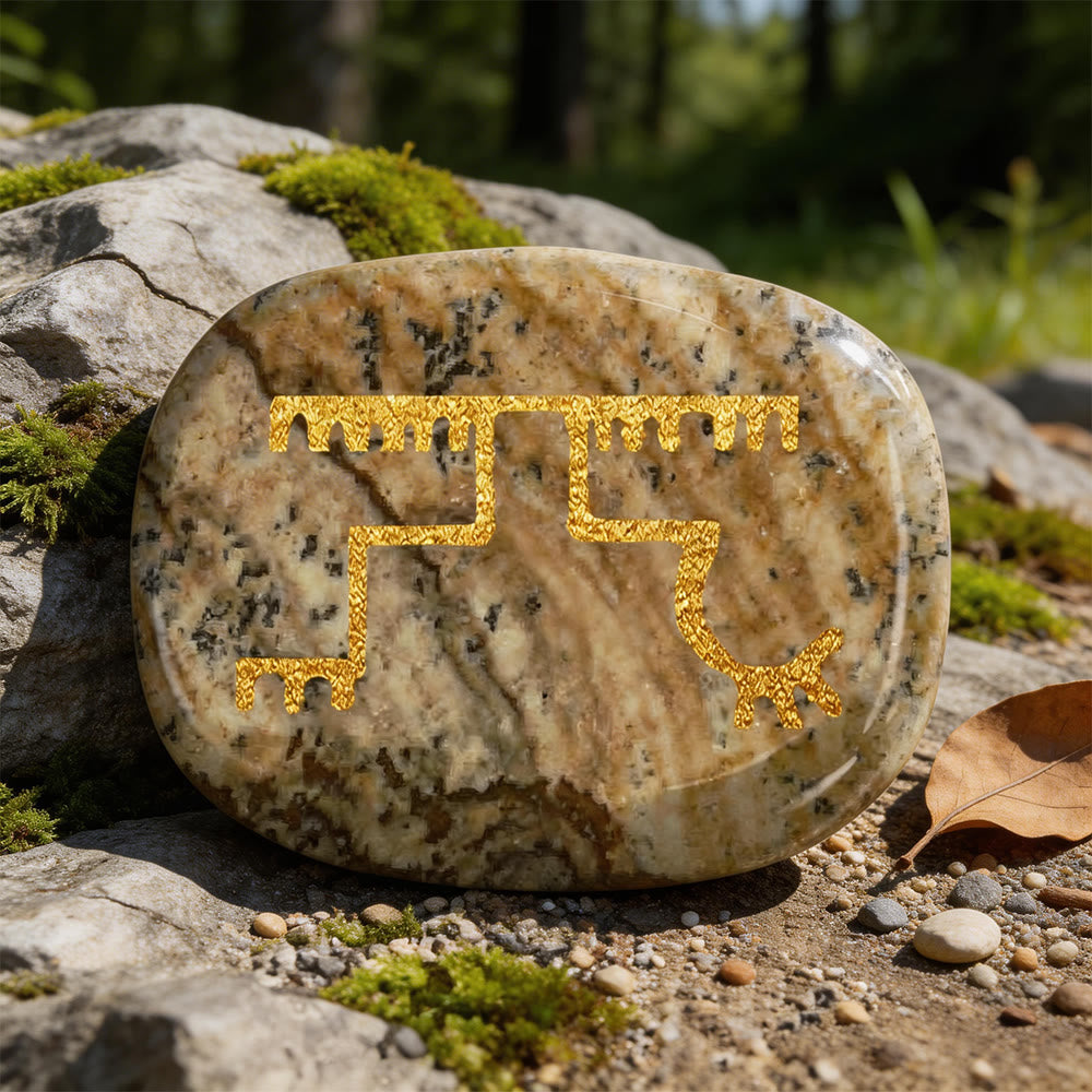 WorldNorse Gapaldur Resilient Triumph Rune Crystal Decor - Picture Jasper - image 13