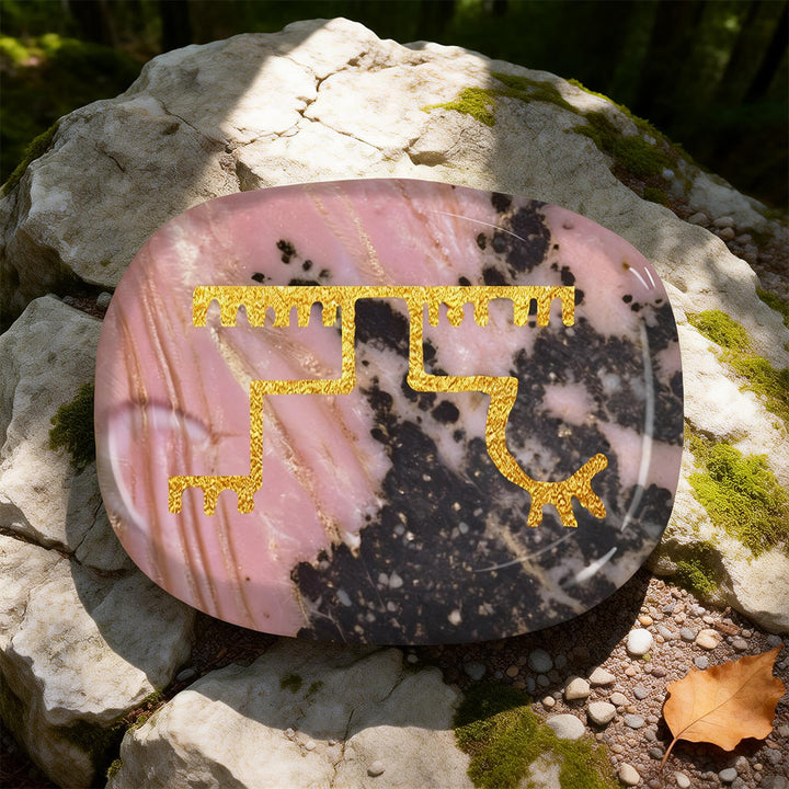 WorldNorse Gapaldur Resilient Triumph Rune Crystal Decor - Rhodochrosite - image 12