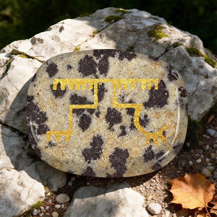 WorldNorse Gapaldur Resilient Triumph Rune Crystal Decor - Dalmatian Jasper - image 11
