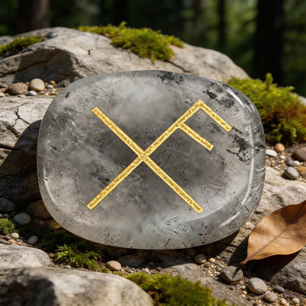 WorldNorse Gibo Auja Positive Fortune Rune Crystal Decor - Labradorite - image 16