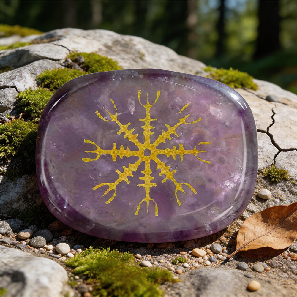 WorldNorse Helm of Awe Courage Protection Rune Crystal Decor - Amethyst - image 9