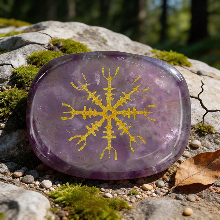 WorldNorse Helm of Awe Courage Protection Rune Crystal Decor - Amethyst - image 9