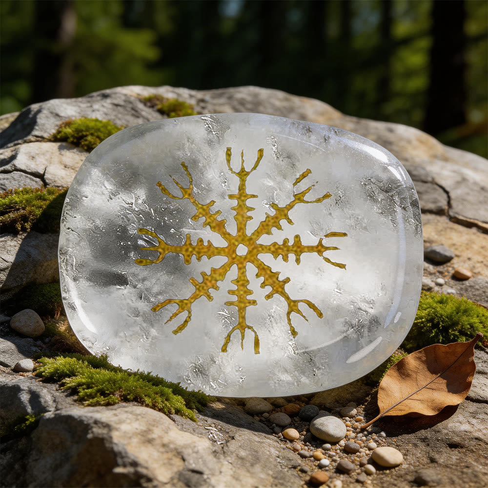 WorldNorse Helm of Awe Courage Protection Rune Crystal Decor - Clear Quartz - image 5