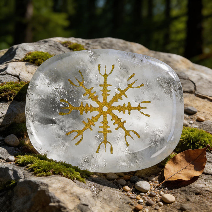 WorldNorse Helm of Awe Courage Protection Rune Crystal Decor - Clear Quartz - image 5