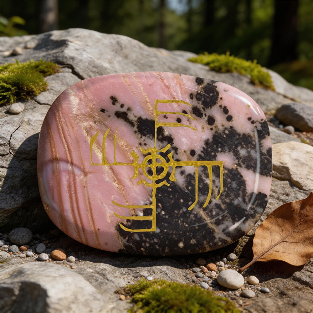 WorldNorse Ginfaxi Warrior Victory Rune Crystal Decor - Rhodochrosite - image 12