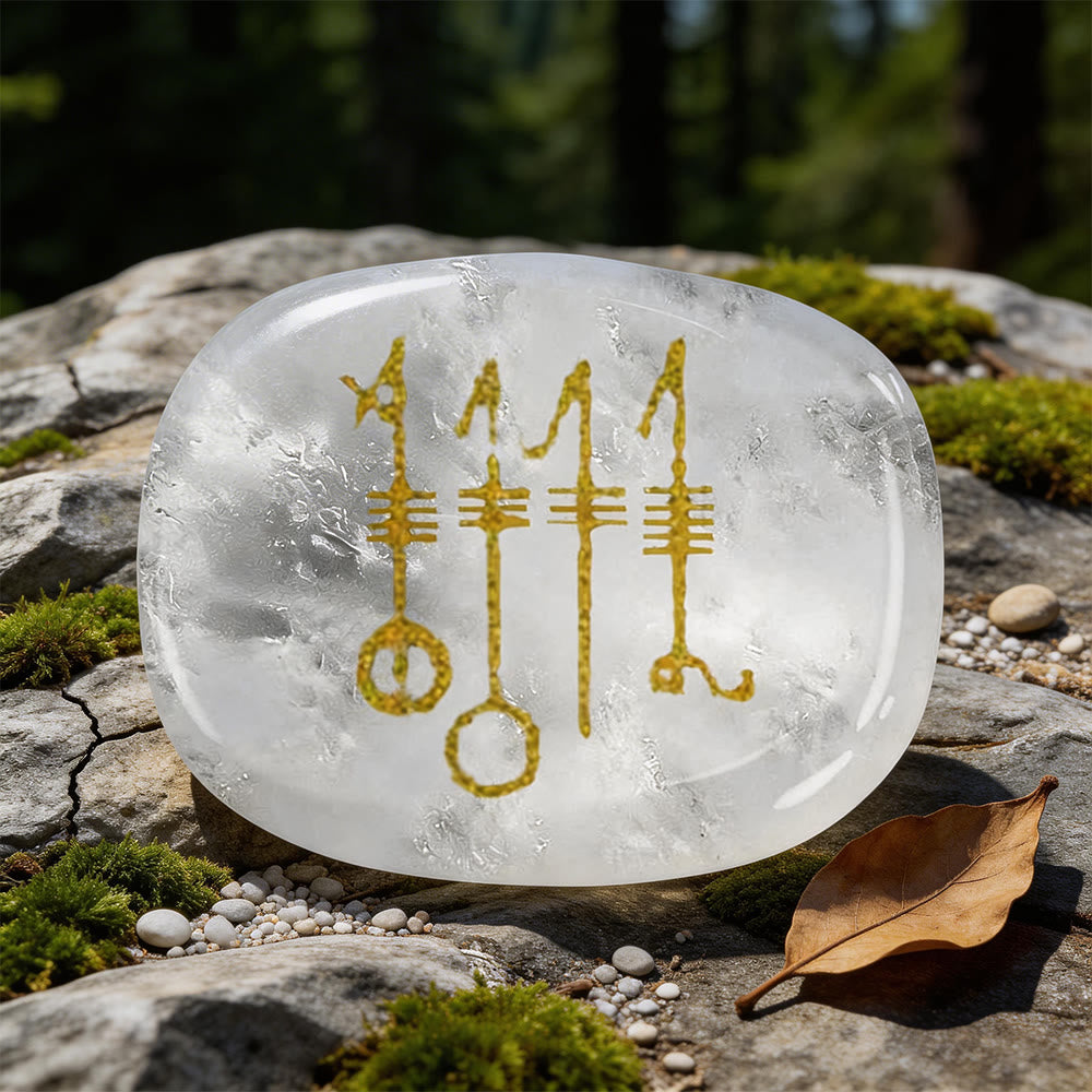 WorldNorse Viking Svefnthorn Restful Peace Rune Crystal Decor - Clear Quartz - image 5