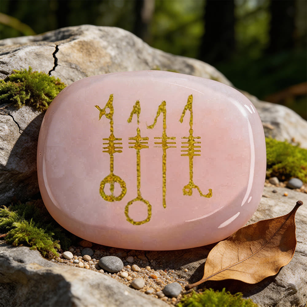 WorldNorse Viking Svefnthorn Restful Peace Rune Crystal Decor - Rose Quartz - image 2